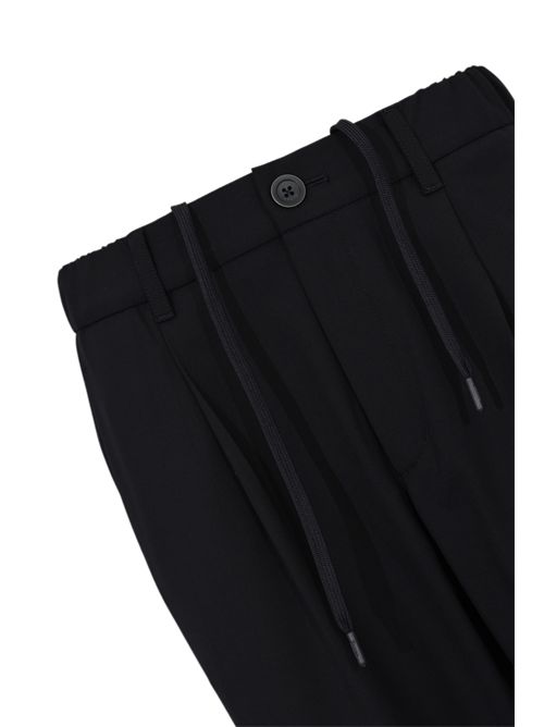 Pantalone in misto lana tecnica con pinces e coulisse Herno | PT000163U 128089200